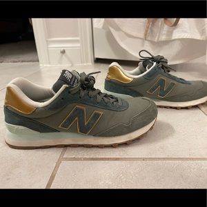 Green new balance sneakers